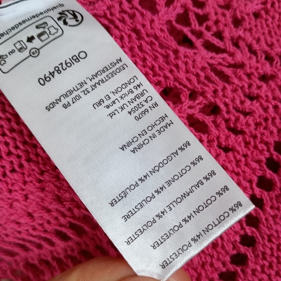 NEW FREE PEOPLE Hooded Crochet Bohemian Blouson Cover Up Mini Dress Size Small - Picture 6 of 6